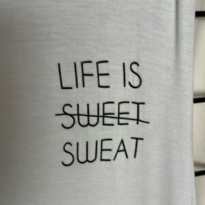 NWT Life is Sweat Tank Top Small